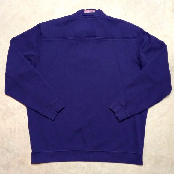 Vineyard Vines Purple 1/4 Zip Pullover Sweatshirt - Men's Size Large - Picture 6 of 11